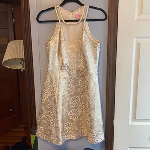 ✨Lilly Pulitzer gold & cream dress✨